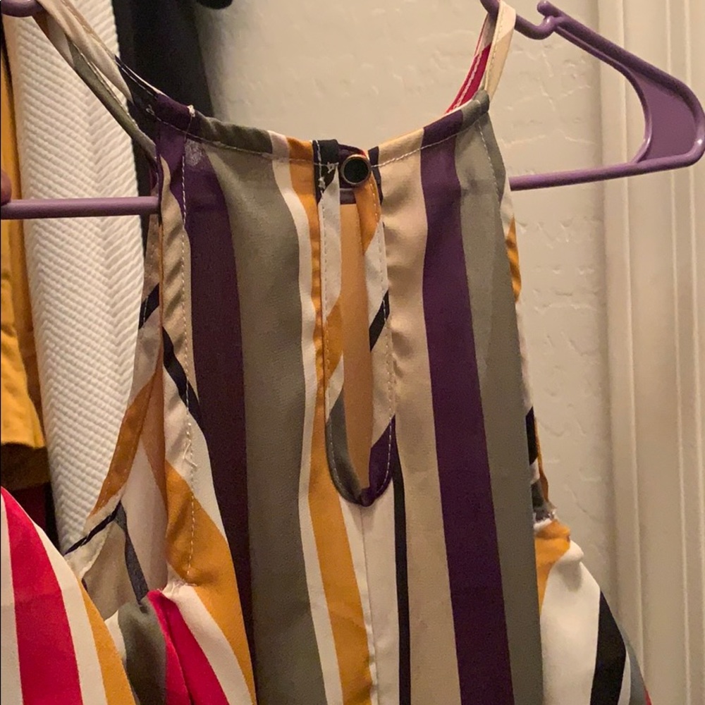 Multicolor cold shoulder blouse - Picture 6 of 7